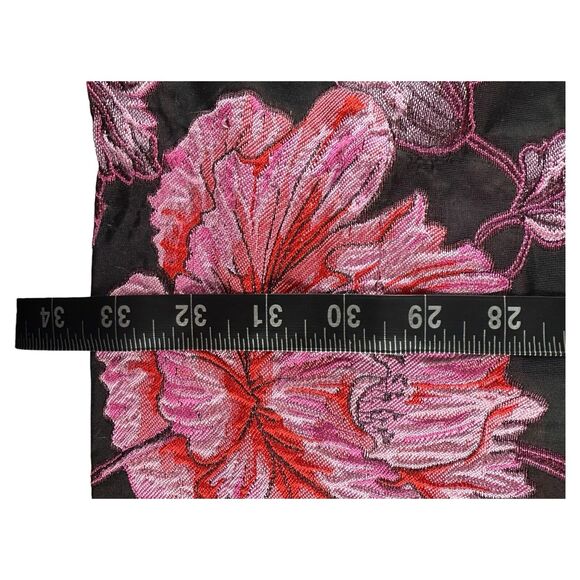 Belle Badgley Mischka Mini Gina Dress Womens 0 Black Pink Floral Lined Cocktail - Picture 5 of 6